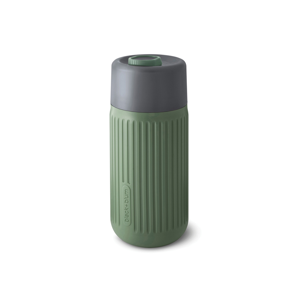Black+Blum Glass Travel Cup 340ML - olive green (± PMS 357)