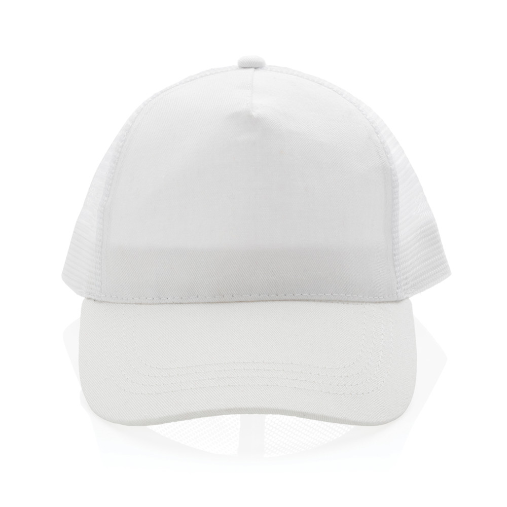 Impact AWARE™ Brushed rcotton 5 panel trucker cap 190gr