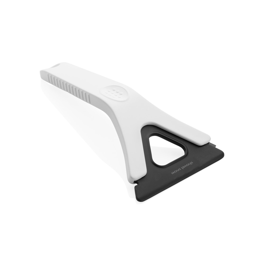 Polard RCS certified recycled plastic 3-in-1 ice scraper - white (± PMS White)