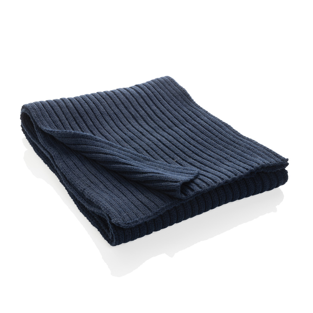 Impact AWARE™ Polylana® knitted scarf 180 x 25cm - navy (± PMS 19-3932 TCX)