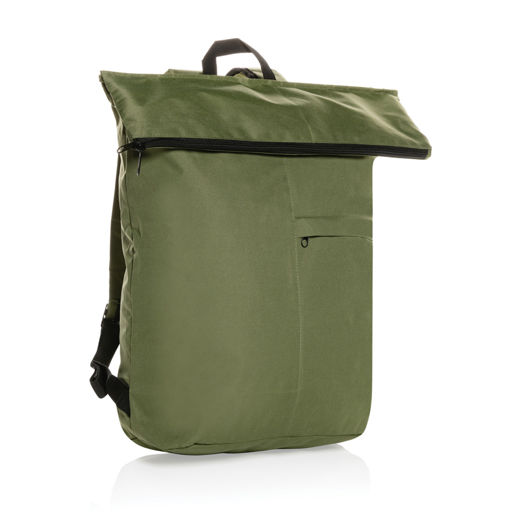 Dillon AWARE™ RPET lightweight foldable backpack - green (± PMS 18-0529 TCX)