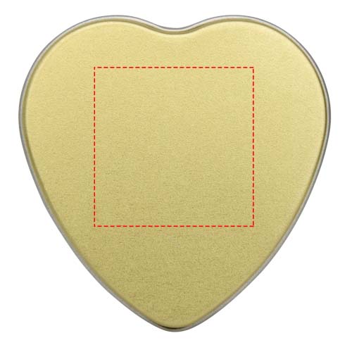 Blissful heart-shaped tin candle with vanilla aroma