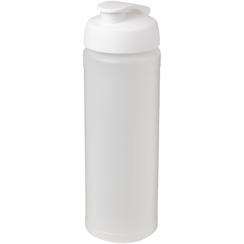 Baseline® Plus grip 750 ml flip lid sport bottle - Transparent, White