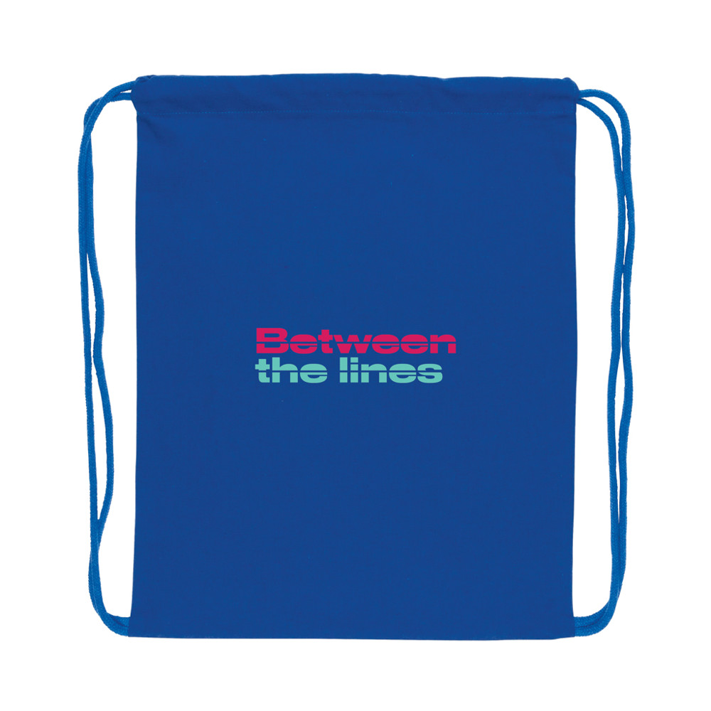 Impact AWARE™ recycled cotton drawstring backpack 145g