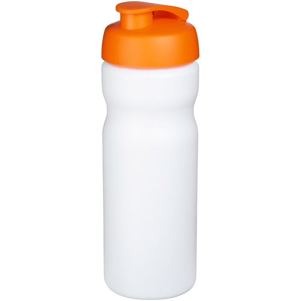 Baseline® Plus 650 ml flip lid sport bottle - White, Orange