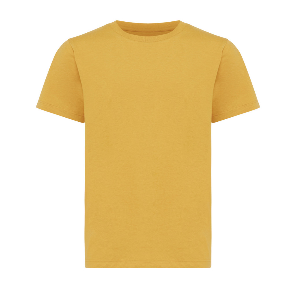 IQONIQ Koli kids lightweight recycled cotton t-shirt - ochre yellow (± PMS 14-1041 TCX)