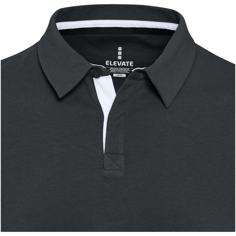 Clyde unisex organic rugby polo sweatshirt