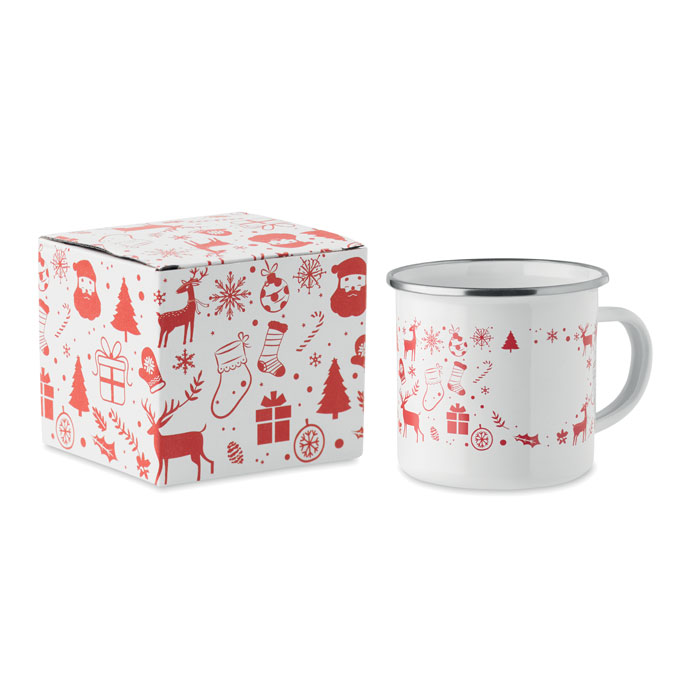 SEASOMEL - Christmas enamel mug 300ml - White