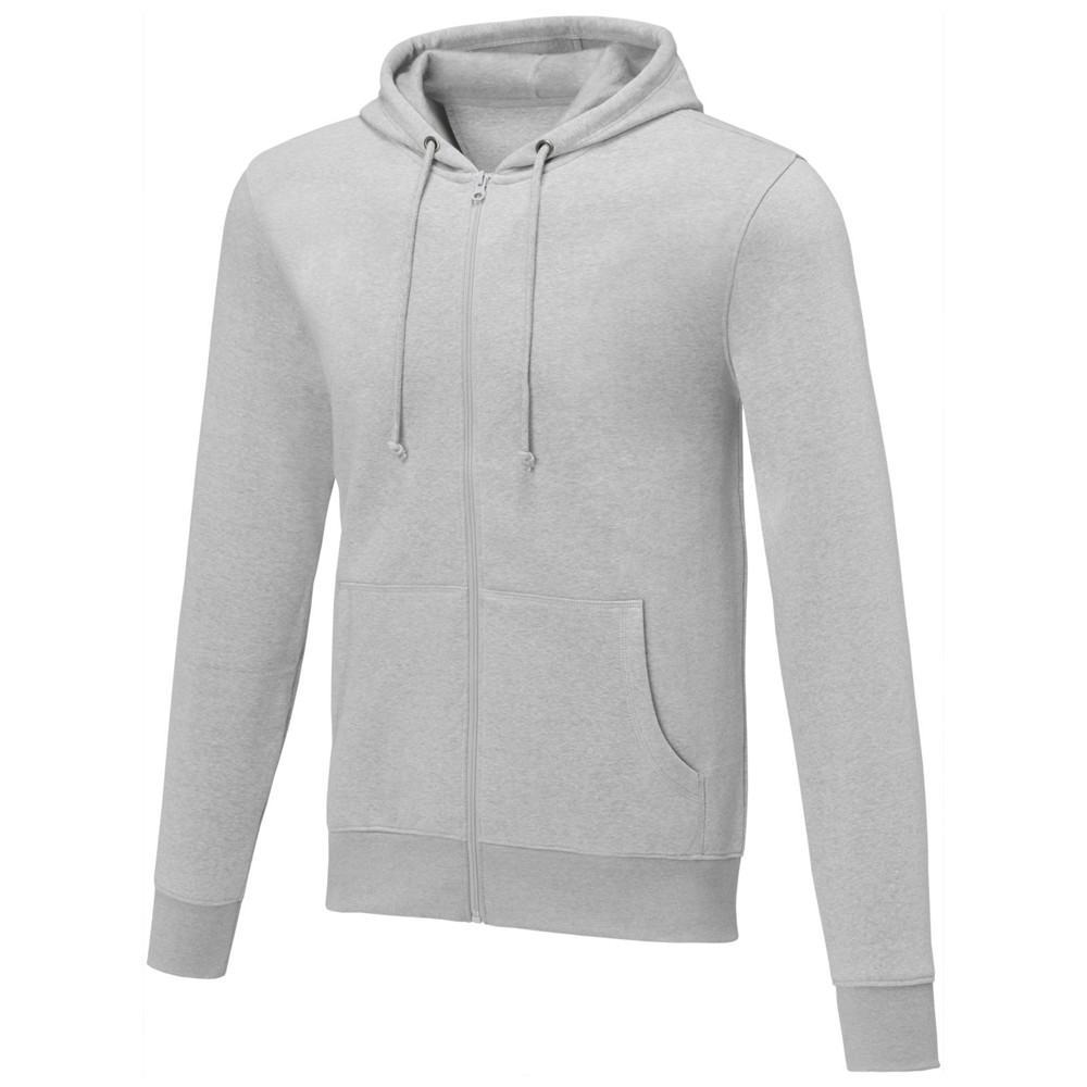 Charon 240 g/m2 unisex full zip hoodie - Heather grey