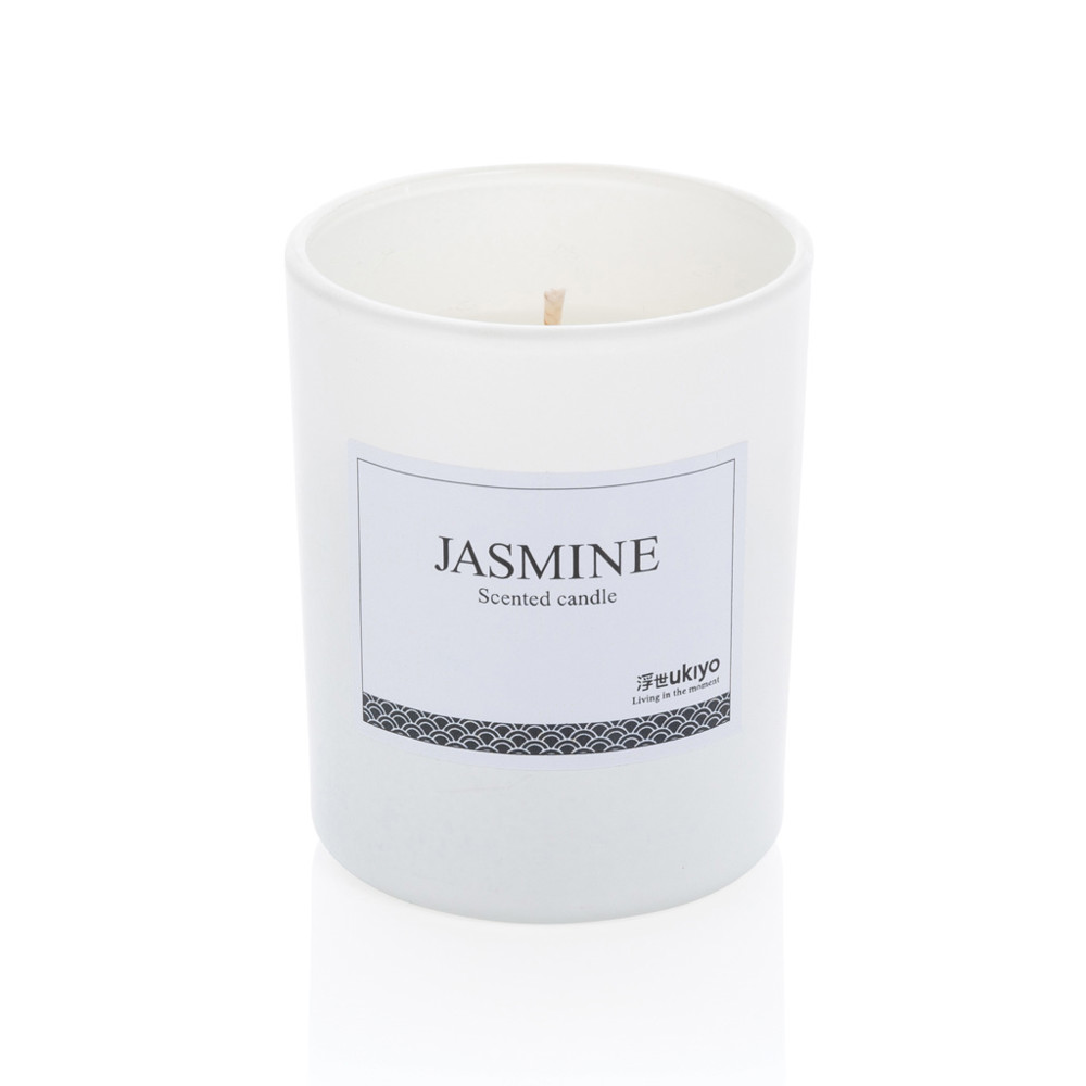 Ukiyo small scented candle in glass - white (± PMS White)