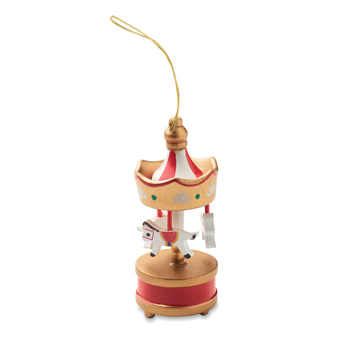 WHIRL - Wooden carousel ornament - Gold