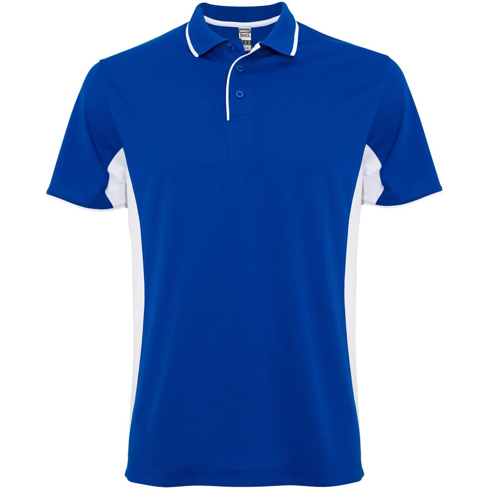 Montmelo 150 g/m² short sleeve unisex sports polo - Royal blue, White