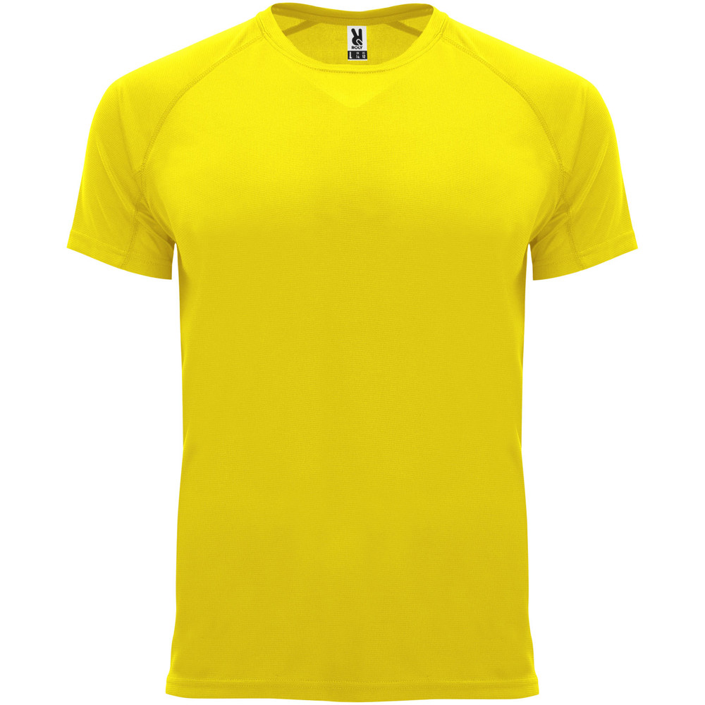 Bahrain 135 g/m2 short sleeve men's sports t-shirt - Yellow