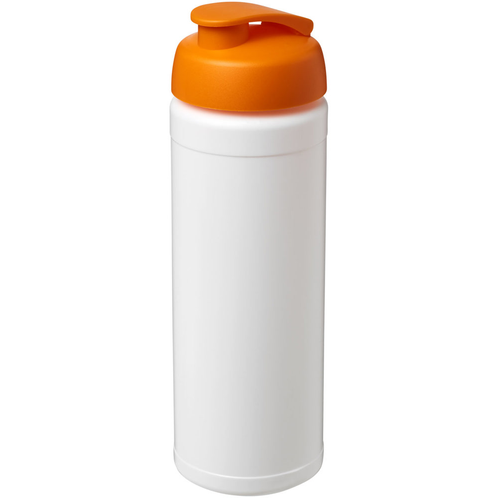 Baseline® Plus 750 ml flip lid sport bottle - White, Orange