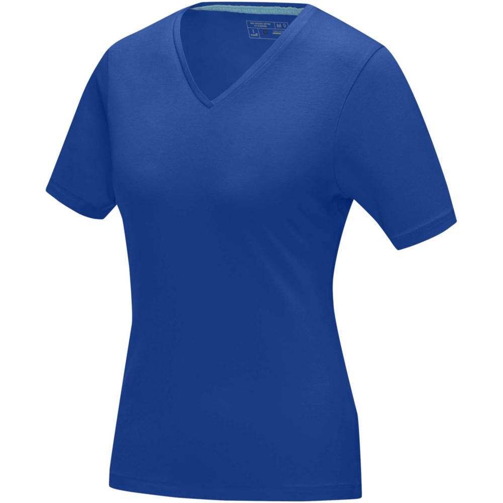 Kawartha short sleeve women's organic v-neck t-shirt - Blue