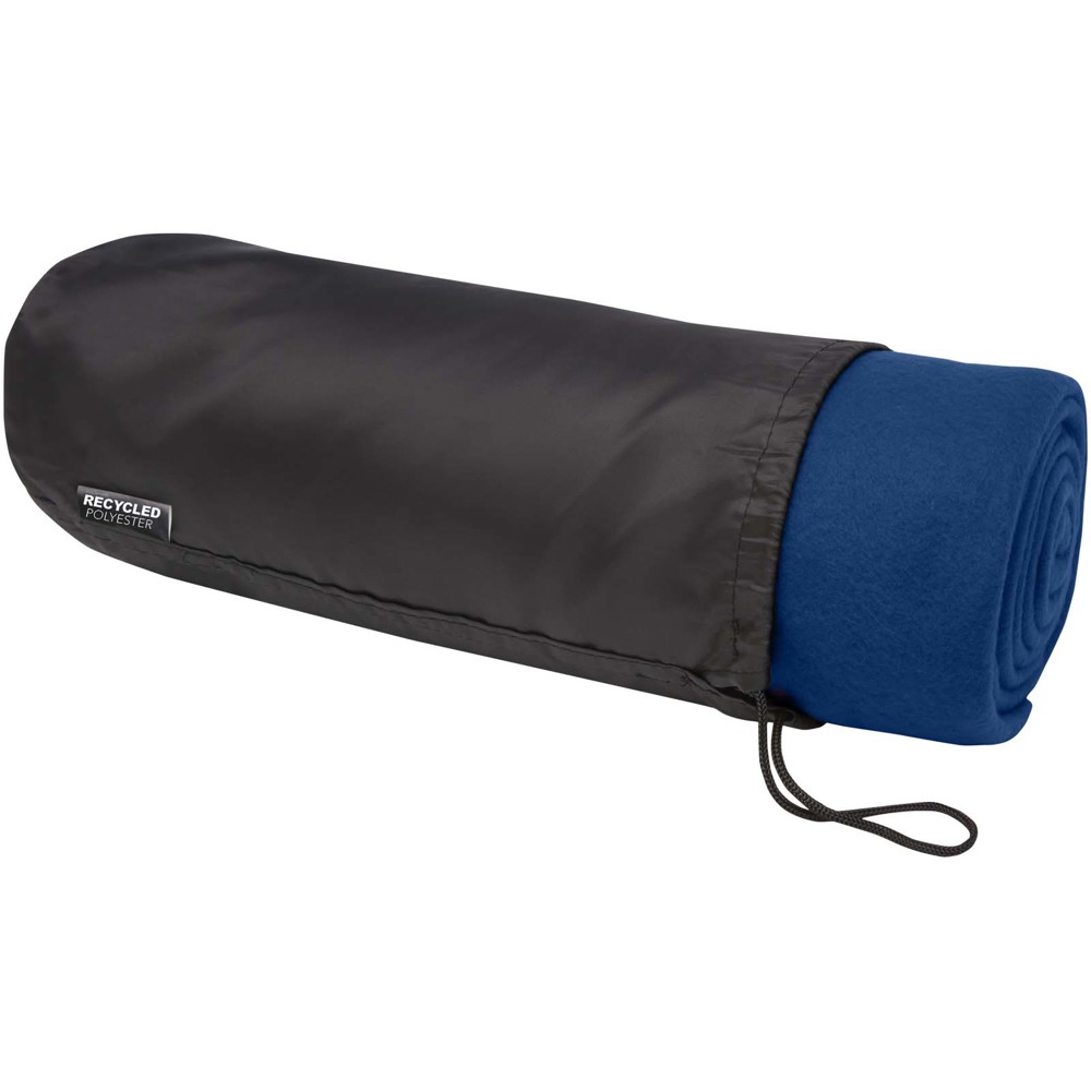 Willow GRS RPET polar fleece blanket - Navy