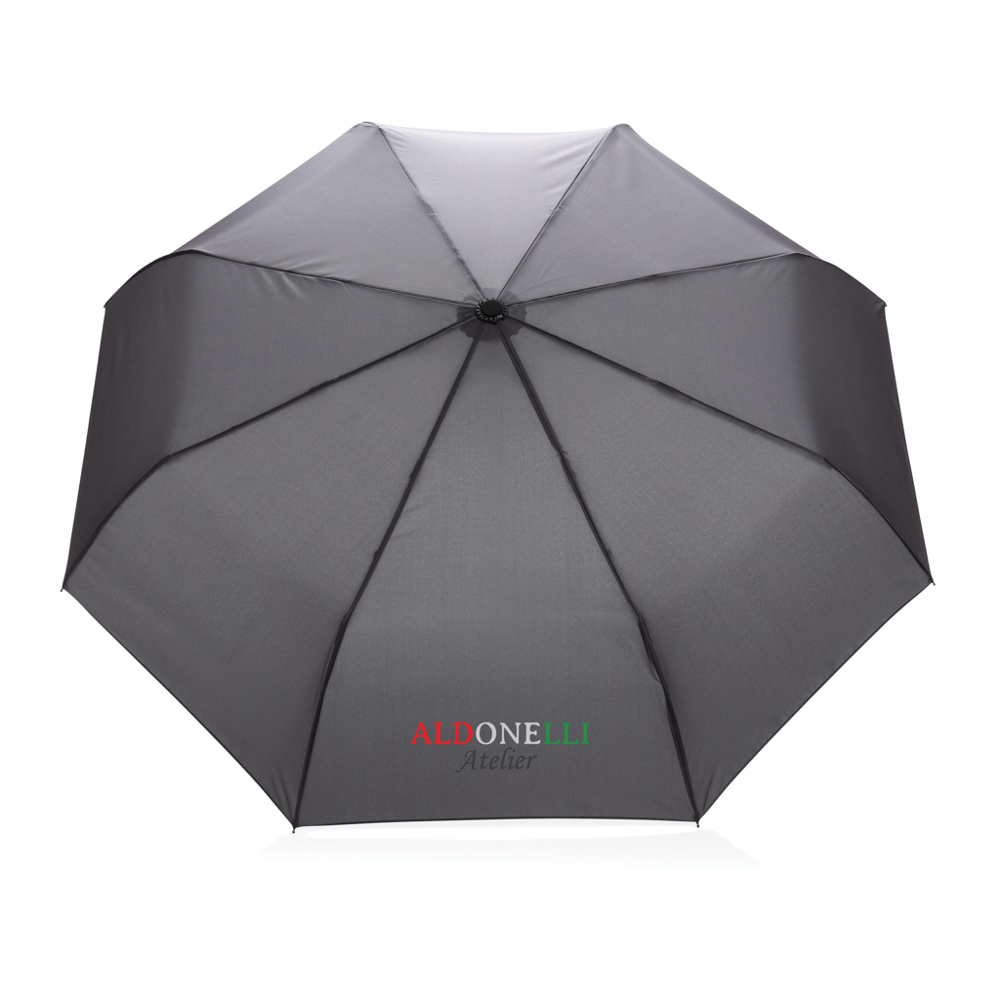 21" Impact AWARE™ RPET 190T bamboo auto open/close umbrella