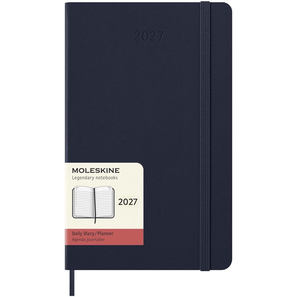 Moleskine hard cover 12 month L daily planner - Sapphire blue
