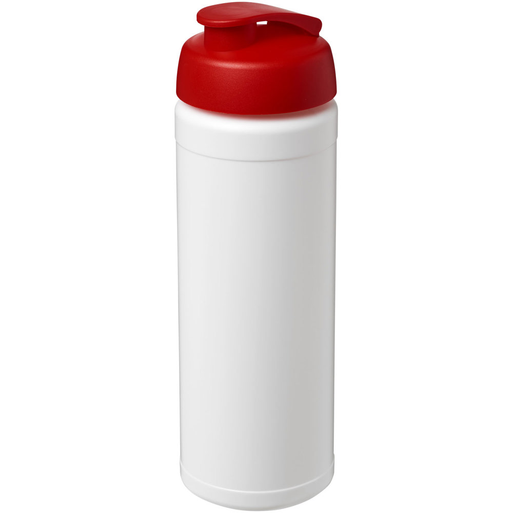 Baseline® Plus 750 ml flip lid sport bottle - White, Red