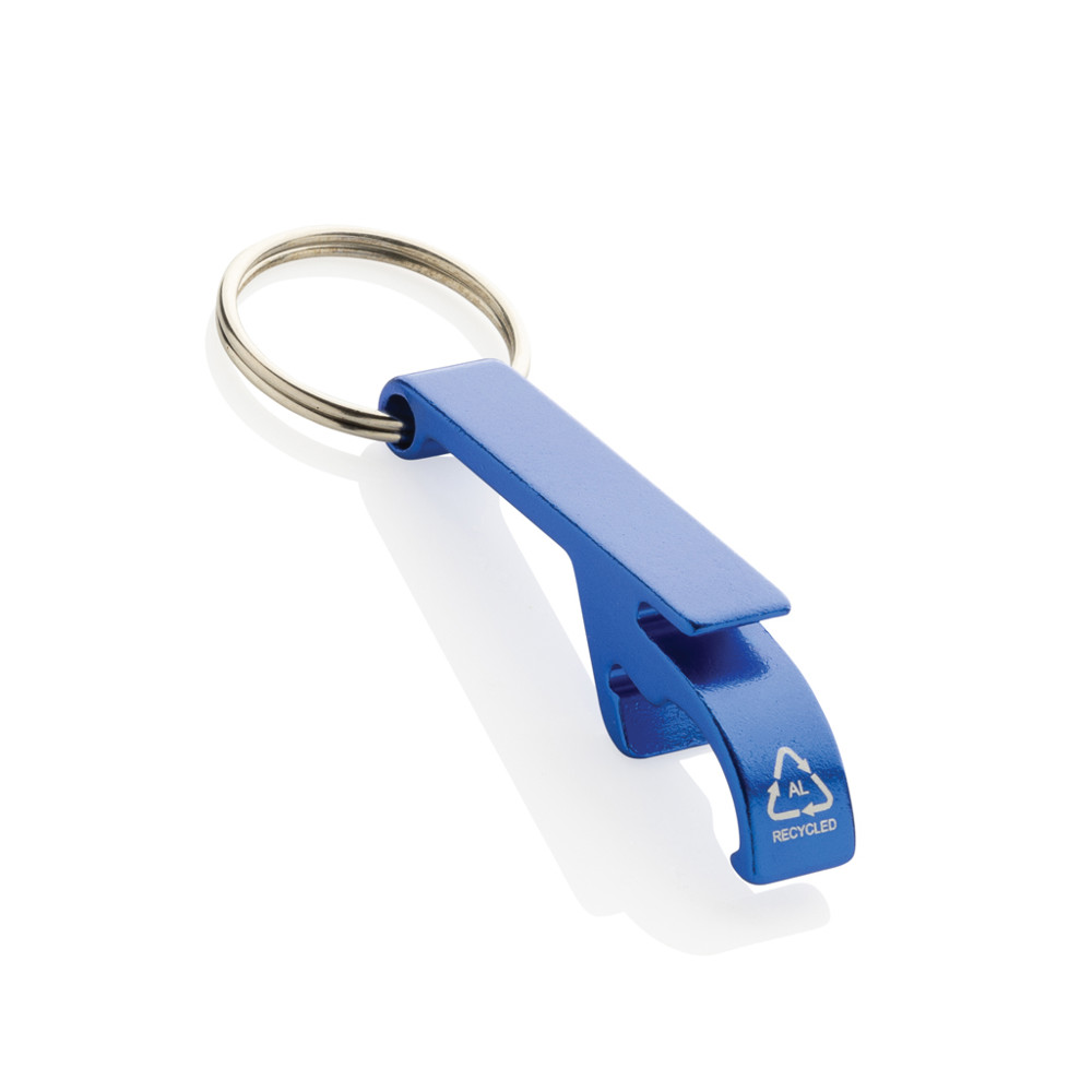 RCS recycled aluminum bottle and can opener - blue (± PMS 2736C)