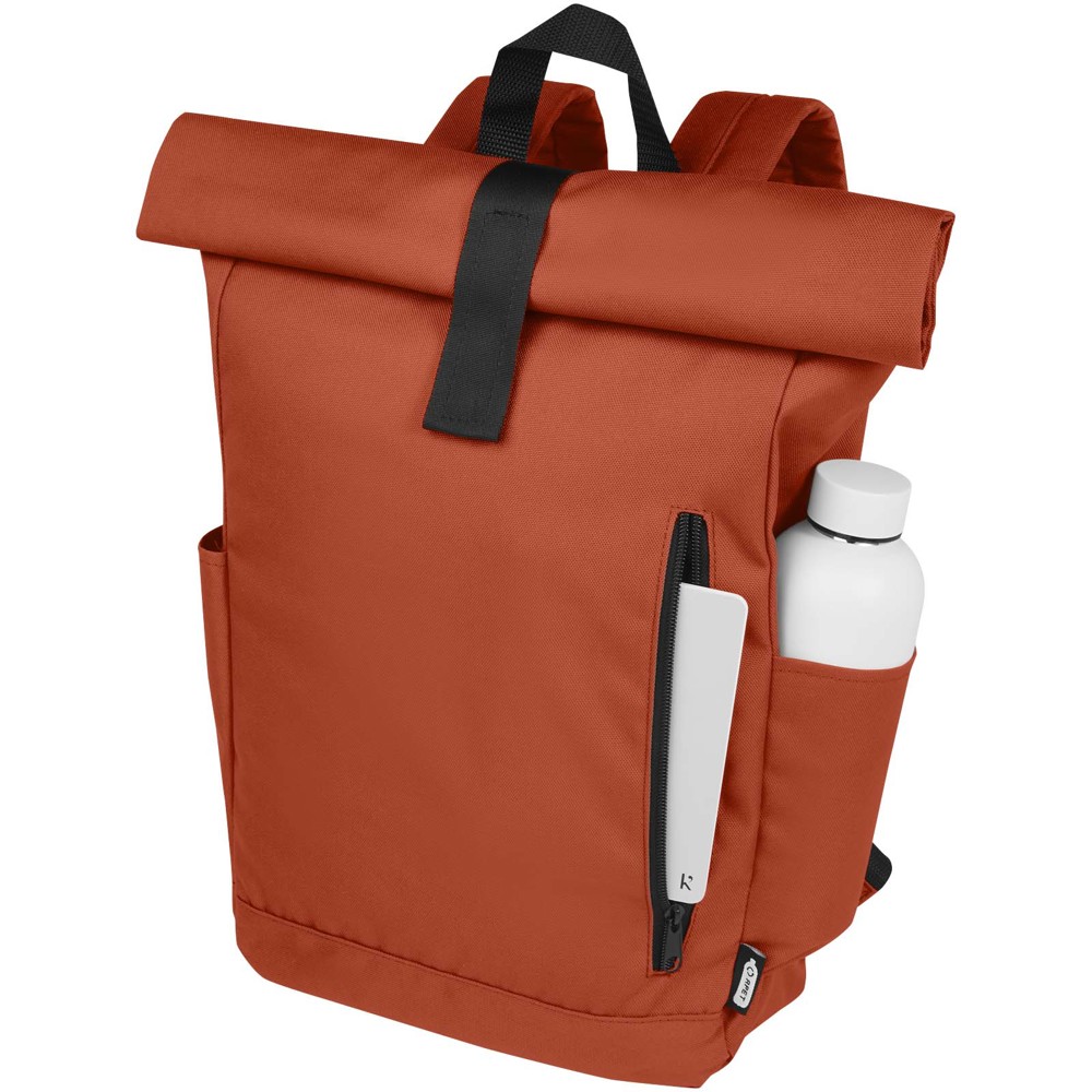 Byron 15.6" GRS RPET roll-top backpack 18L