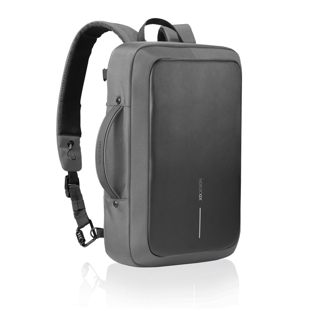 Bobby Bizz 2.0 anti-theft backpack & briefcase - grey, black (± PMS Cool Grey 11C/ ± PMS Black)