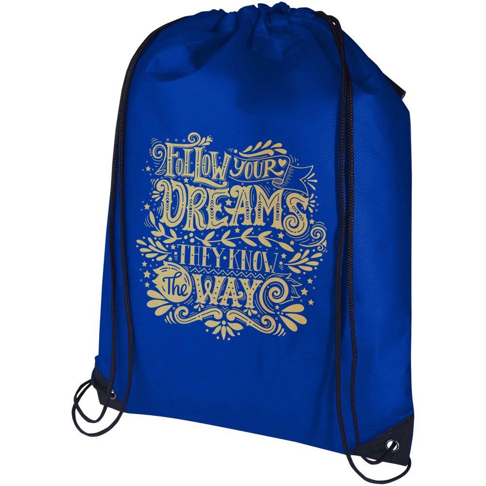 Evergreen GRS recycled non-woven drawstring bag 5L