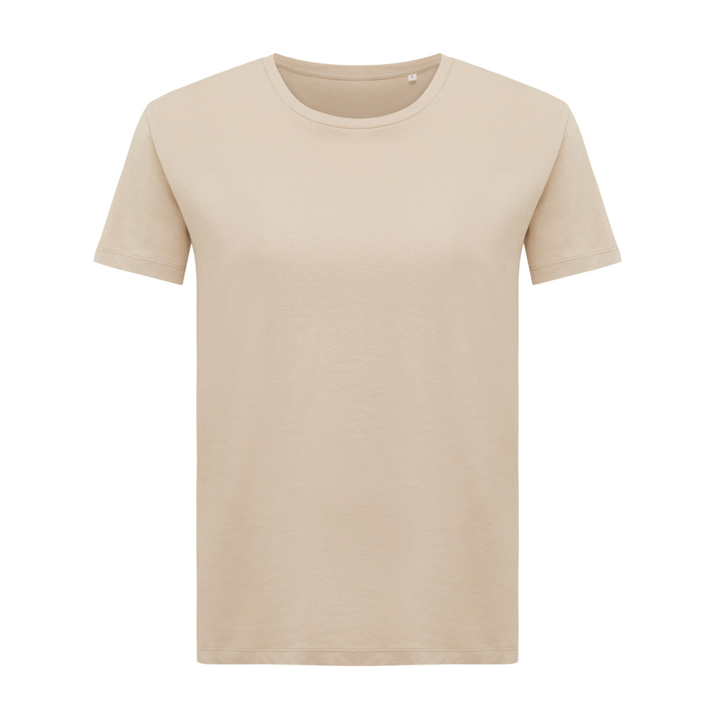 IQONIQ Yala women lightweight recycled cotton t-shirt - desert (± PMS 14-0708 TCX)