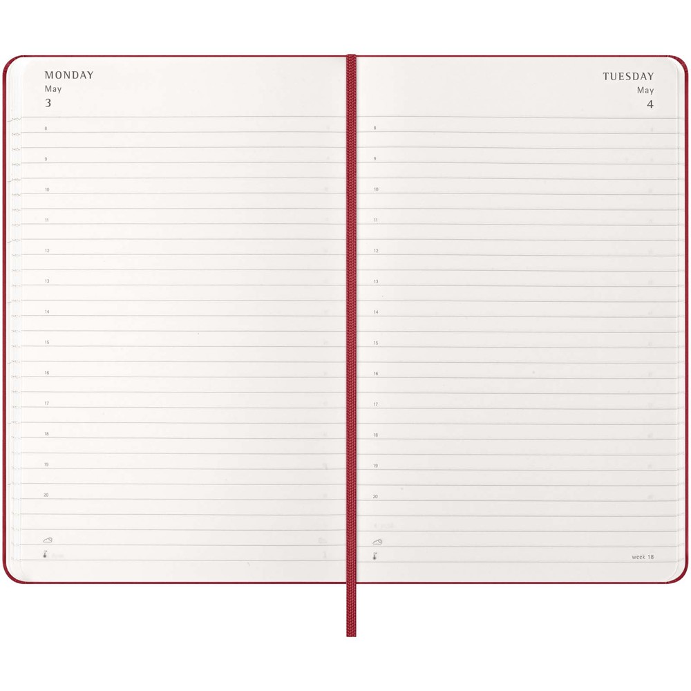 Moleskine hard cover 12 month L daily planner