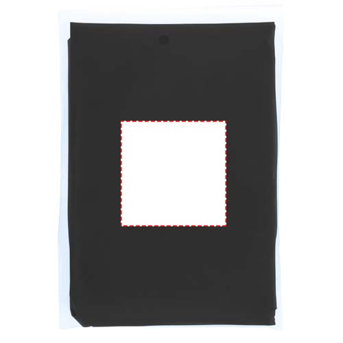Mayan recycled plastic disposable rain poncho with storage pouch