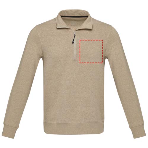 Tin 280 g/m² unisex Aware™ recycled quarter zip sweater 