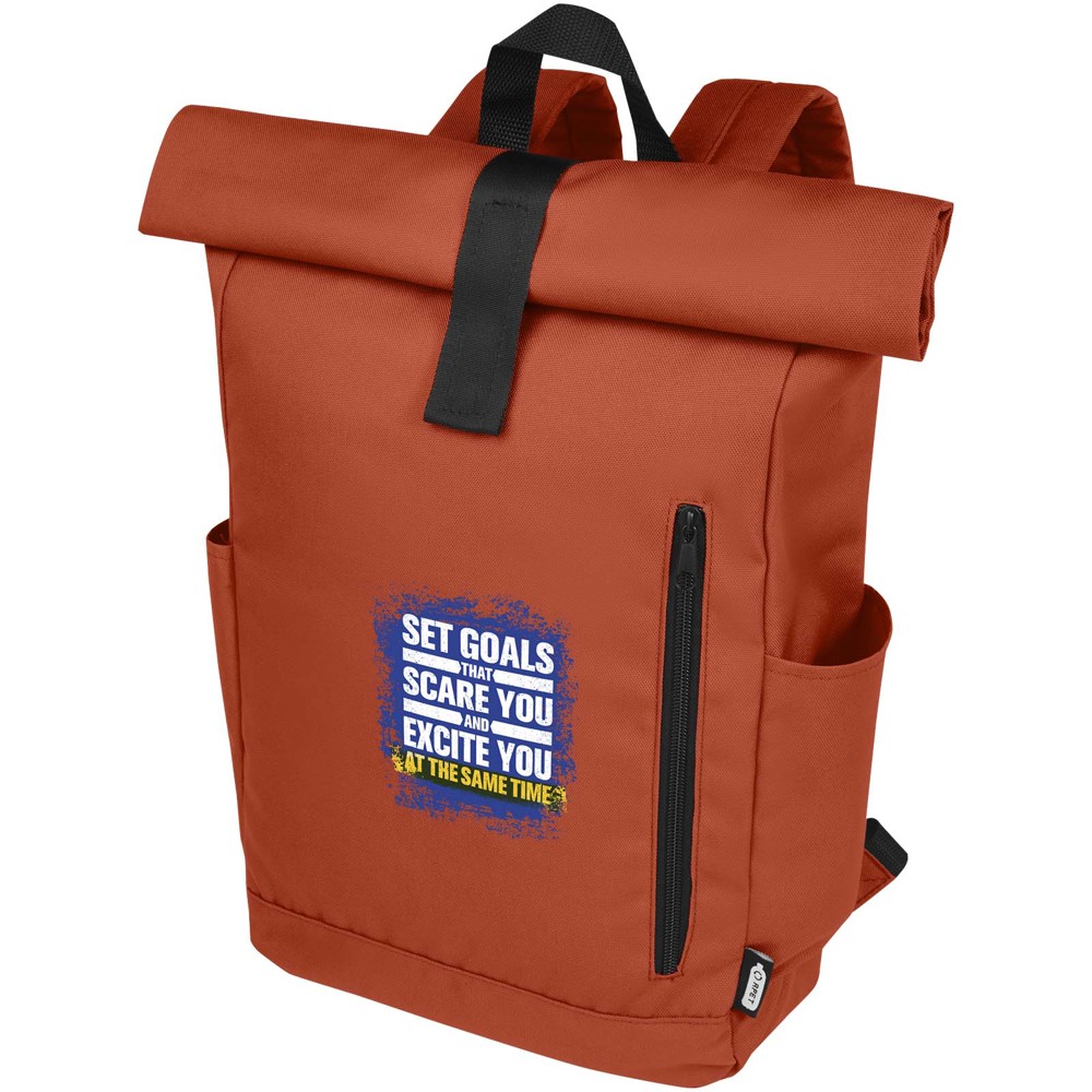 Byron 15.6" GRS RPET roll-top backpack 18L