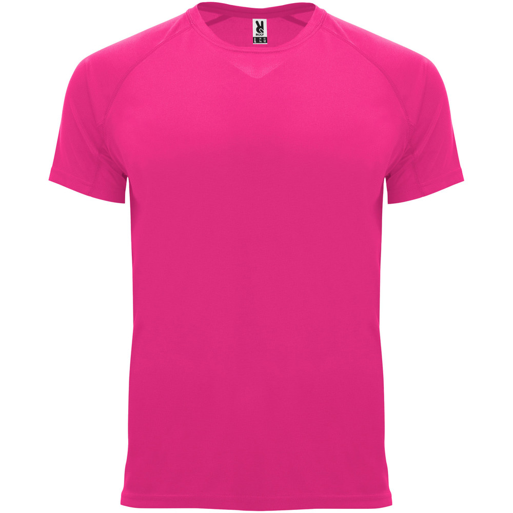 Bahrain 135 g/m2 short sleeve men's sports t-shirt - Pink Fluor
