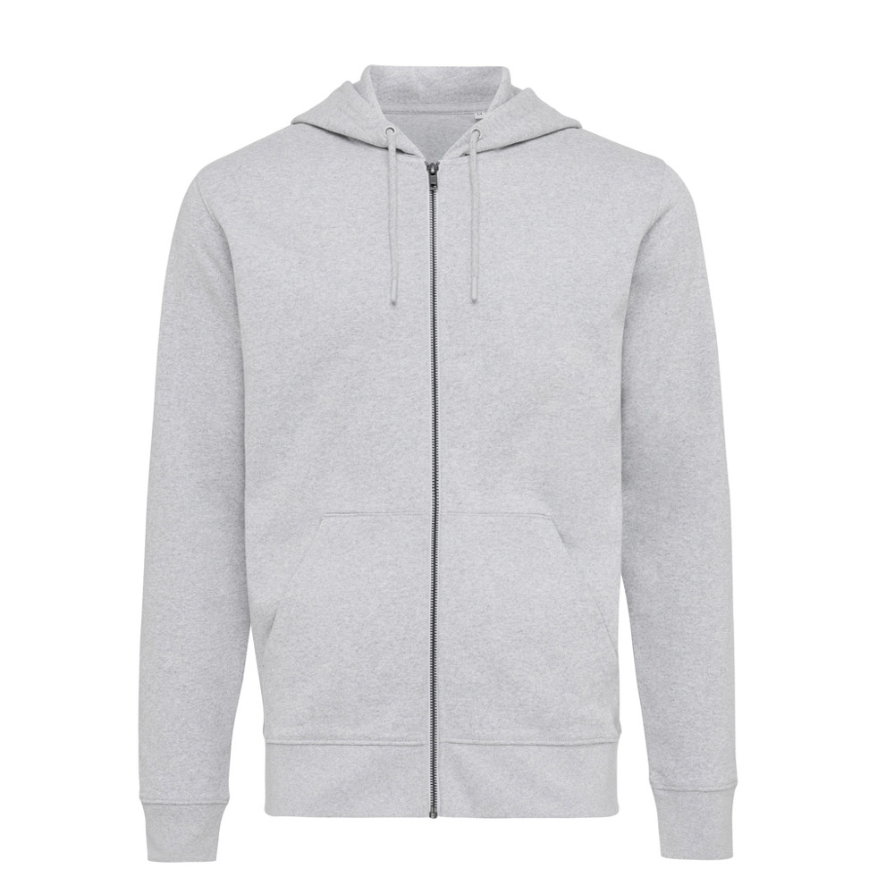 IQONIQ Abisko recycled cotton zip through hoodie - heather grey (± PMS heather grey)