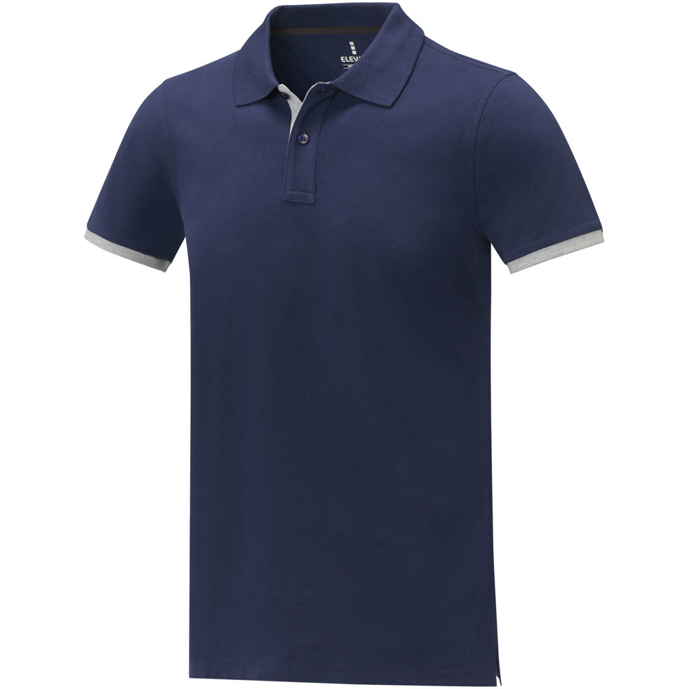 Morgan 200 g/m2 short sleeve men's duotone polo - Navy