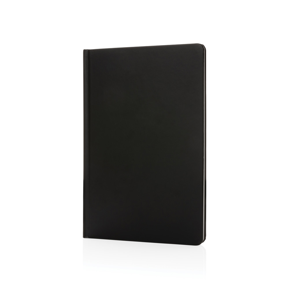 A5 Impact stone paper hardcover notebook - black (± PMS Black)