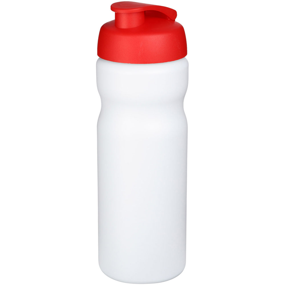 Baseline® Plus 650 ml flip lid sport bottle - White, Red