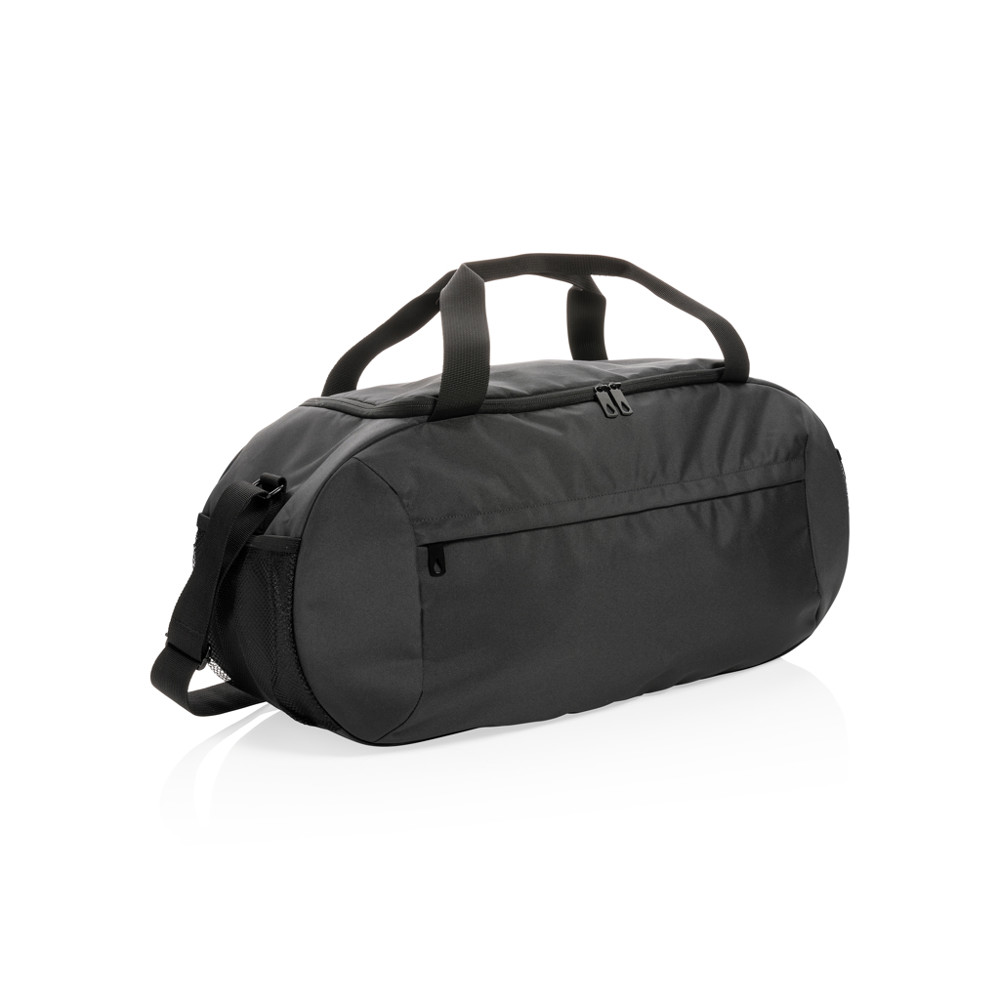 Impact AWARE™ RPET modern sports duffel - black (± PMS Black)