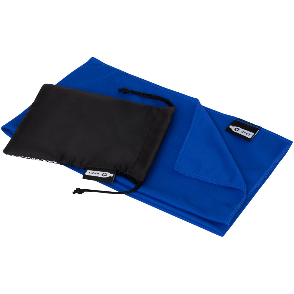 Raquel cooling towel made from recycled PET 80x30 cm - Royal blue