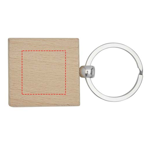 Gioia beech wood squared keychain