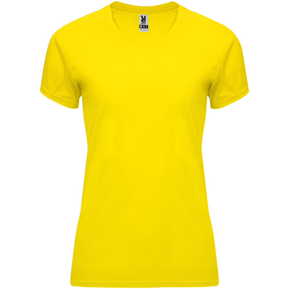 Bahrain 135 g/m2 short sleeve women's sports t-shirt - Yellow