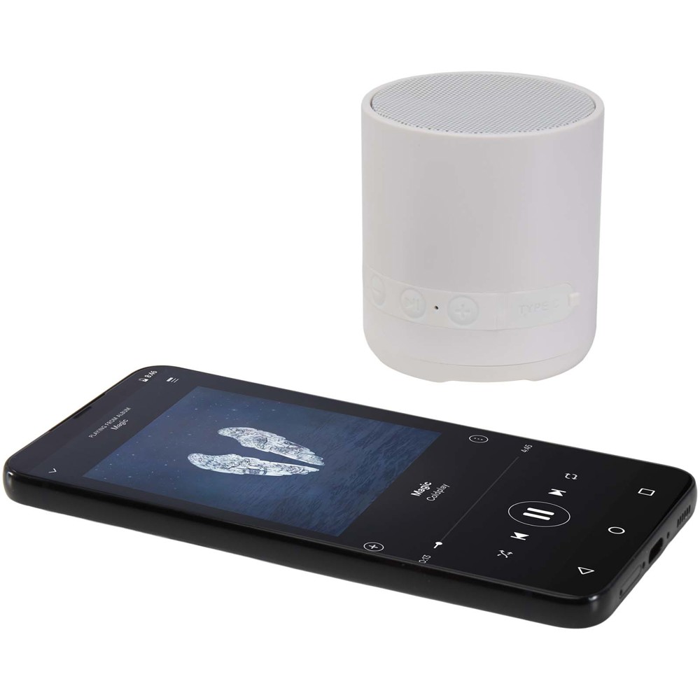 Hunor 3W recycled plastic wireless speaker