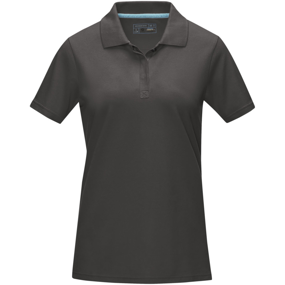 Graphite short sleeve women’s organic polo