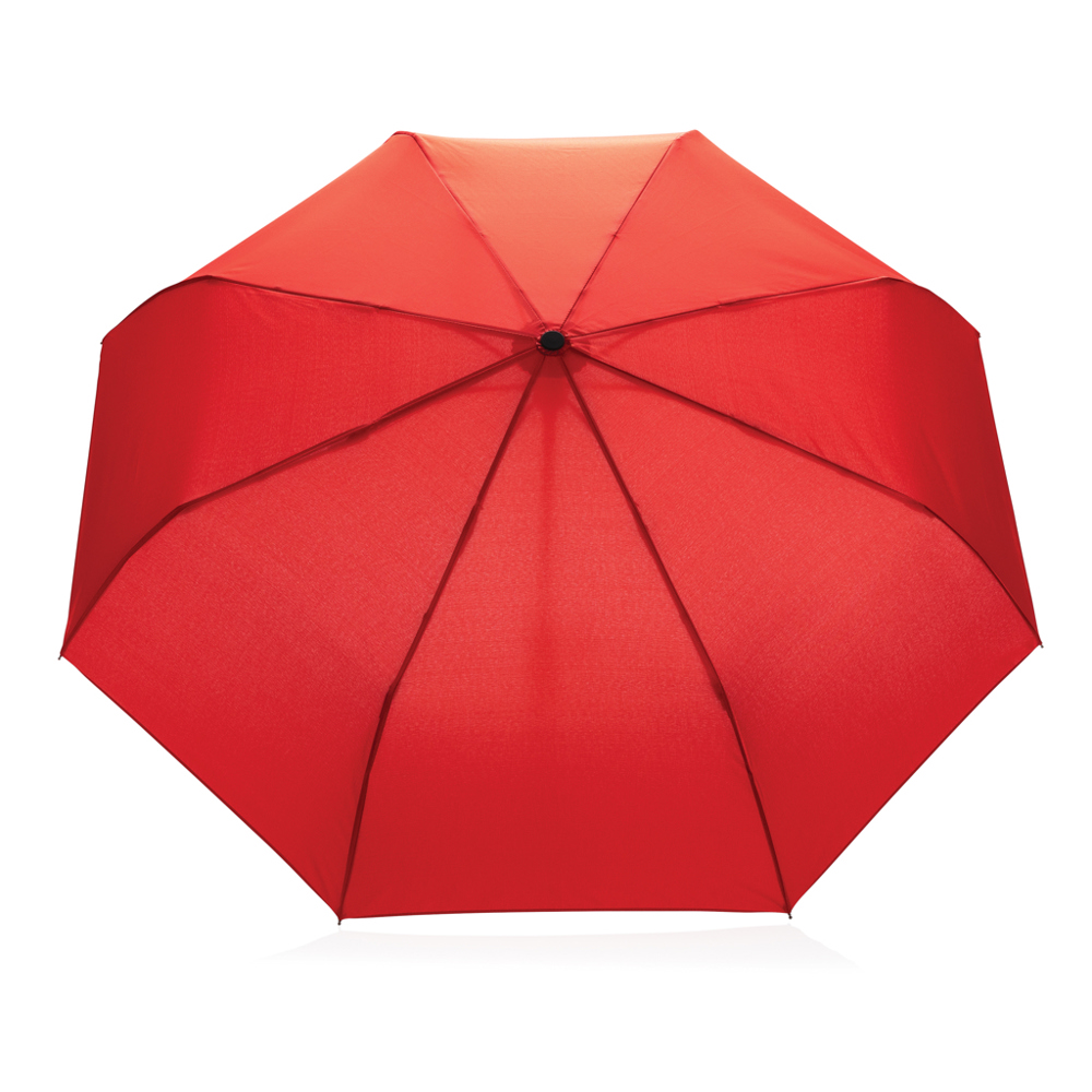 21" Impact AWARE™ RPET 190T bamboo auto open/close umbrella