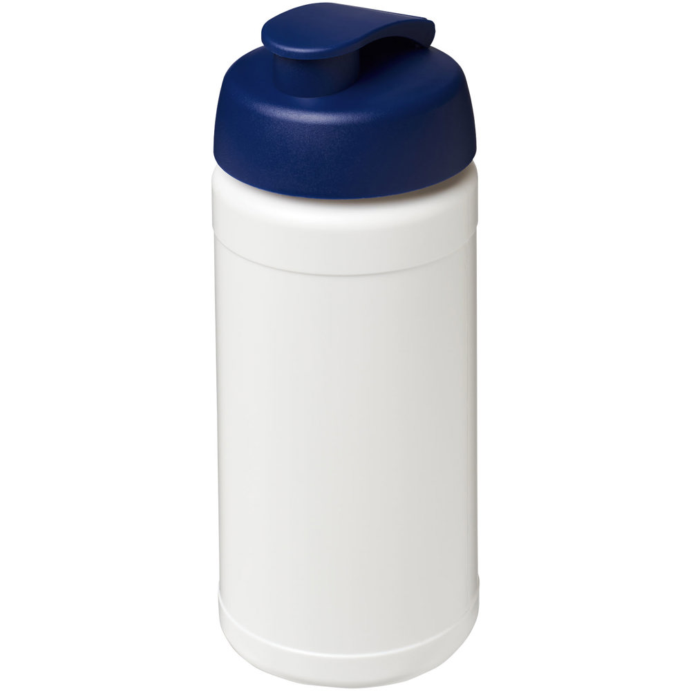 Baseline® Plus 500 ml flip lid sport bottle - White, Blue