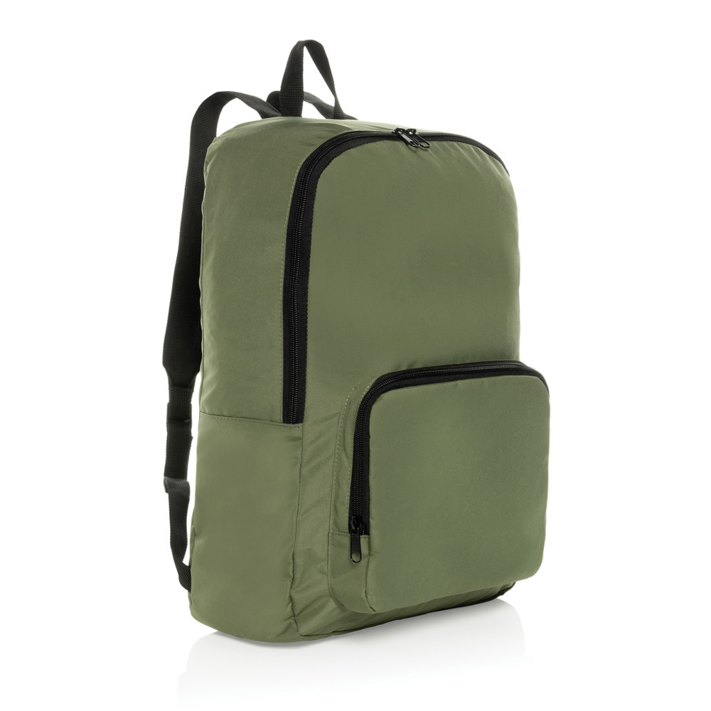 Dillon AWARE™ RPET foldable classic backpack - green (± PMS 18-0529 TCX)