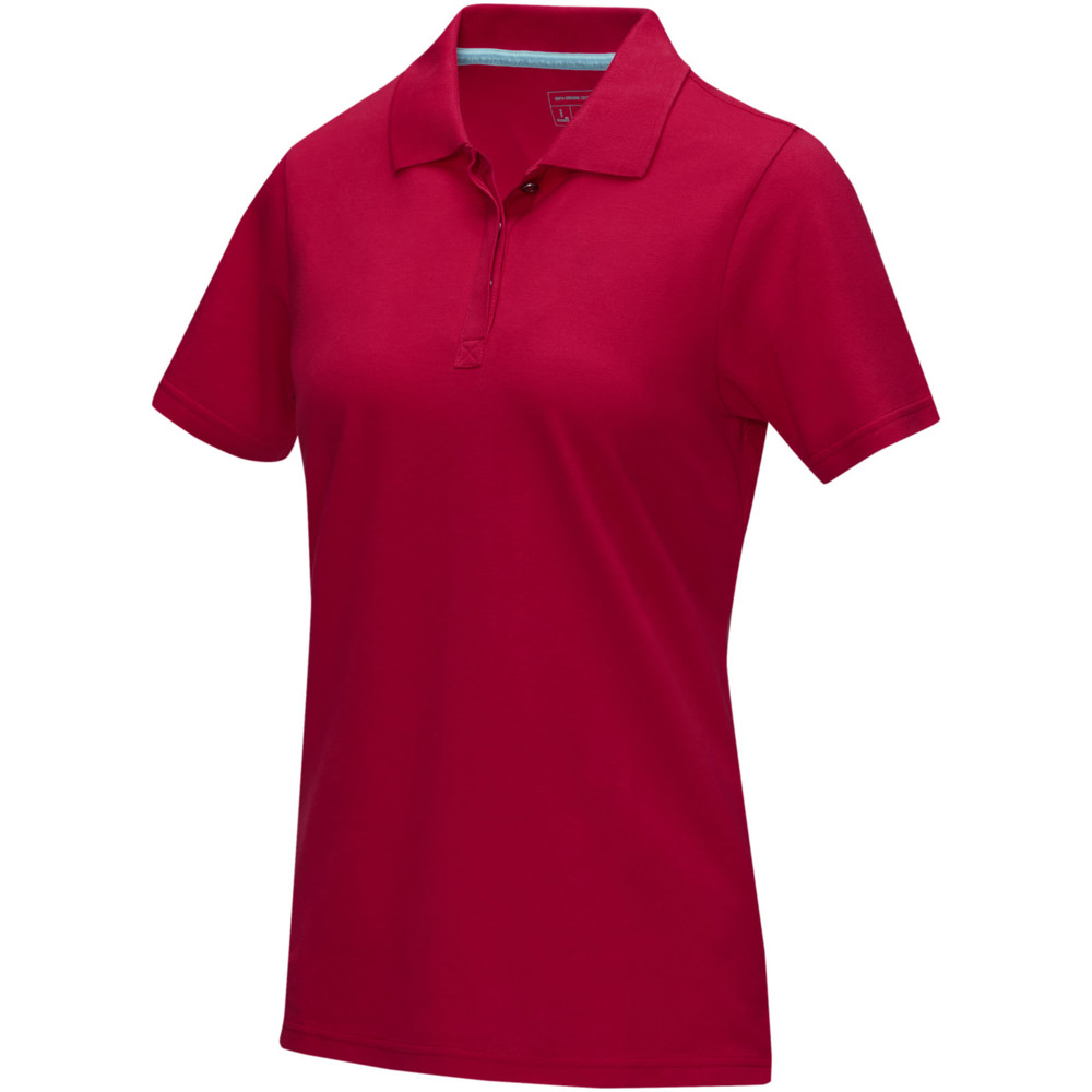 Graphite short sleeve women’s organic polo - Red