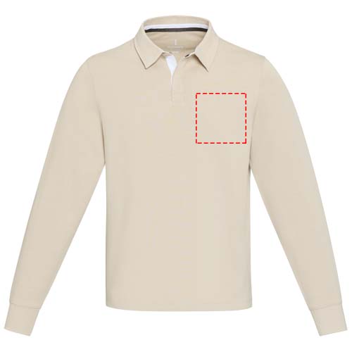 Clyde unisex organic rugby polo sweatshirt