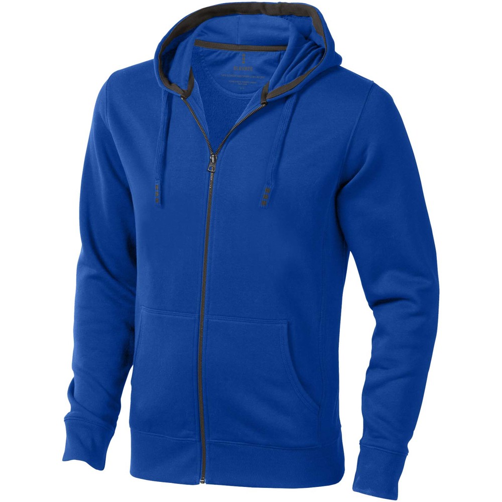 Arora 300 g/m2 unisex full zip hoodie - Blue