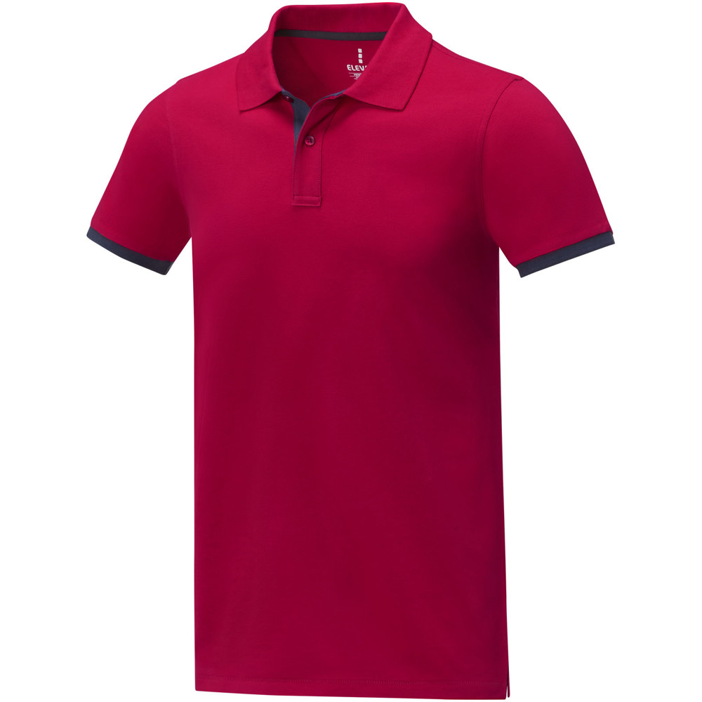 Morgan 200 g/m2 short sleeve men's duotone polo - Red